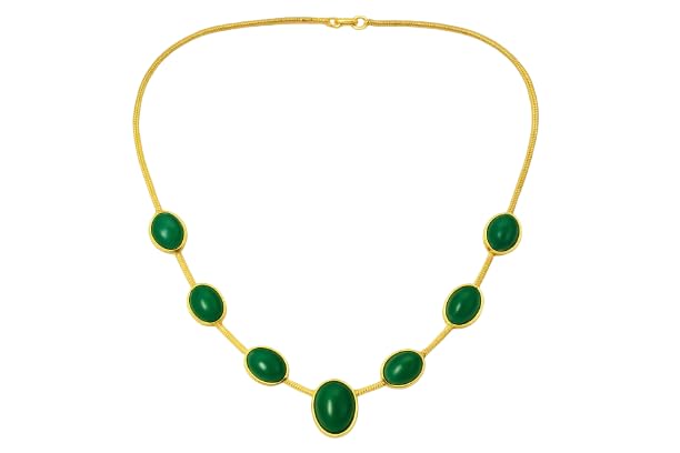 ✨ Oval Green Crystal Pendant Necklace Set With Bracelet ✨